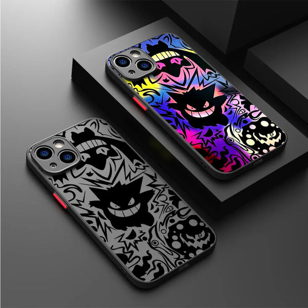 Pokemon Gengar Soft Case for iPhone 15 to SE - Phone Coque Cover